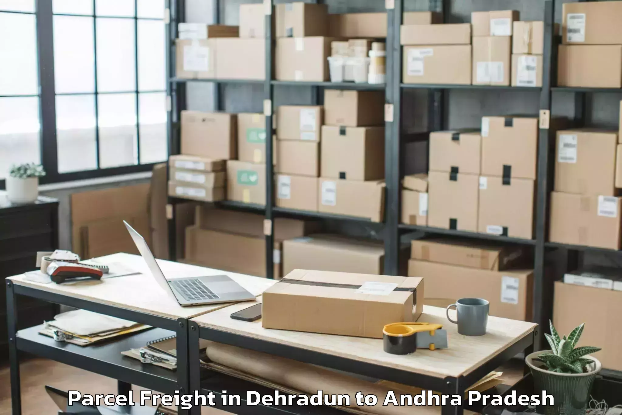 Leading Dehradun to Kandukur Parcel Freight Provider